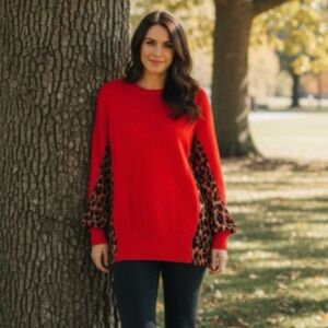 SANDRINE ROSE 2 Tone Sweater By Free People